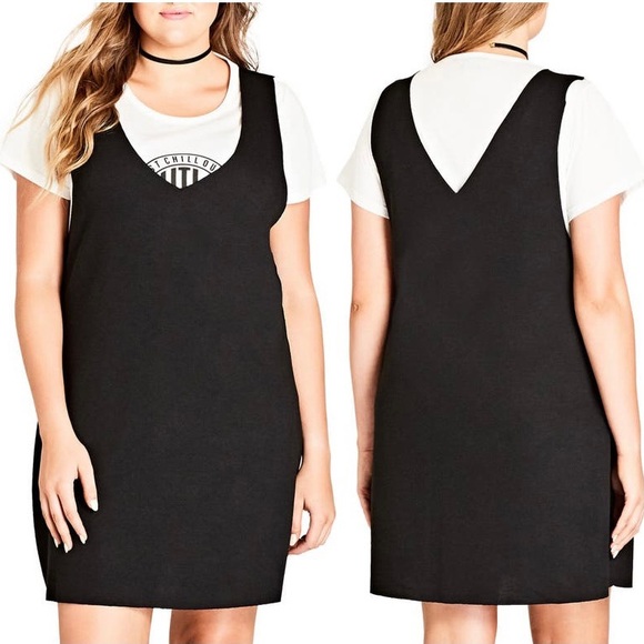 City Chic Dresses & Skirts - Nordstrom City Chic Layered Grunge Girl Dress NWT